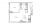 1B-17 - 1 bedroom floorplan layout with 1 bath